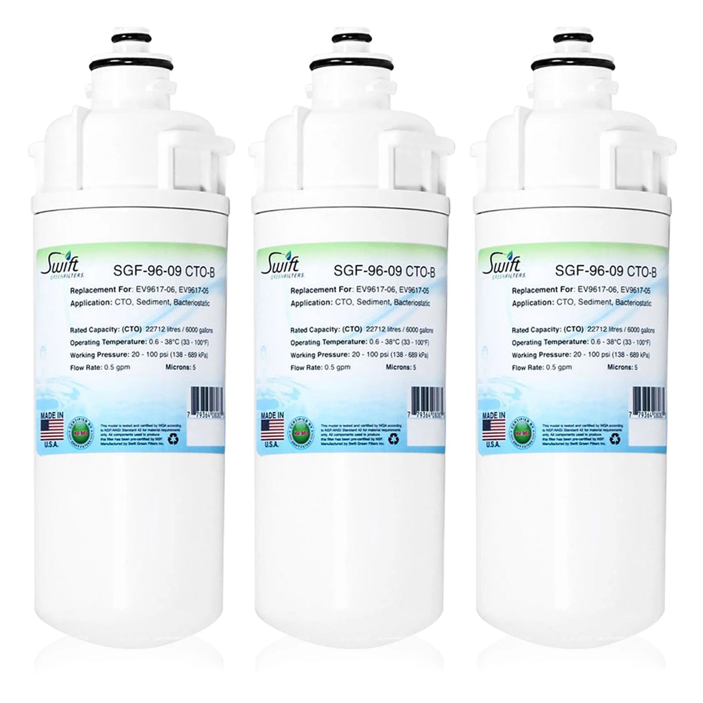 Swift Green Filters SGF-96-09 CTO-B Compatible Commercial Water Filter for EV9617-06, EV9617-05, Made in USA