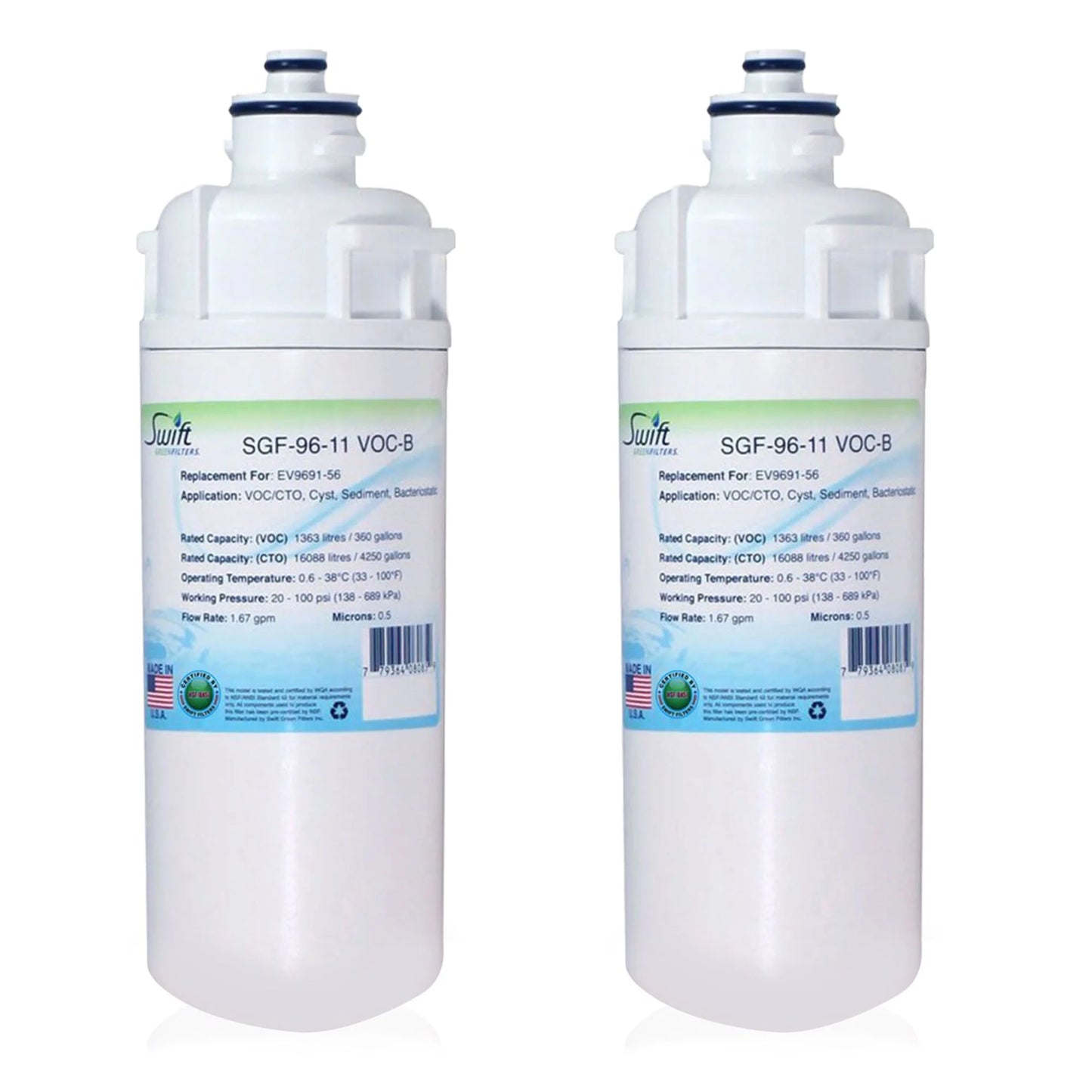 Swift Green Filters SGF-96-11 VOC-B Compatible Commercial Water Filter for EV9691-56, Made in USA