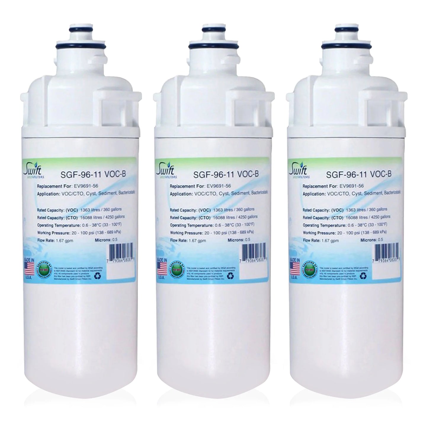 Swift Green Filters SGF-96-11 VOC-B Compatible Commercial Water Filter for EV9691-56, Made in USA
