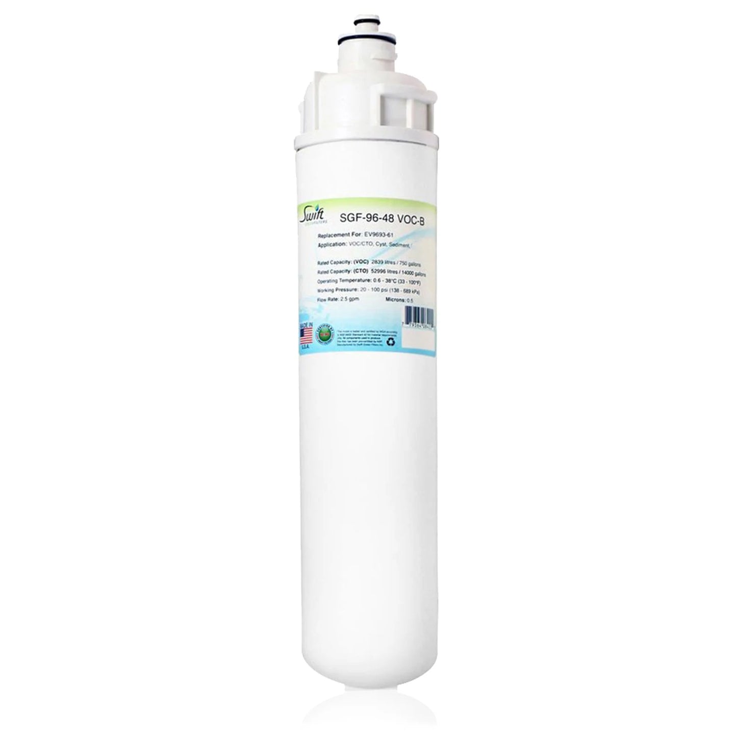 Swift Green Filters SGF-96-48 VOC-B Compatible Commercial Water Filter for EV9693-61, Made in USA