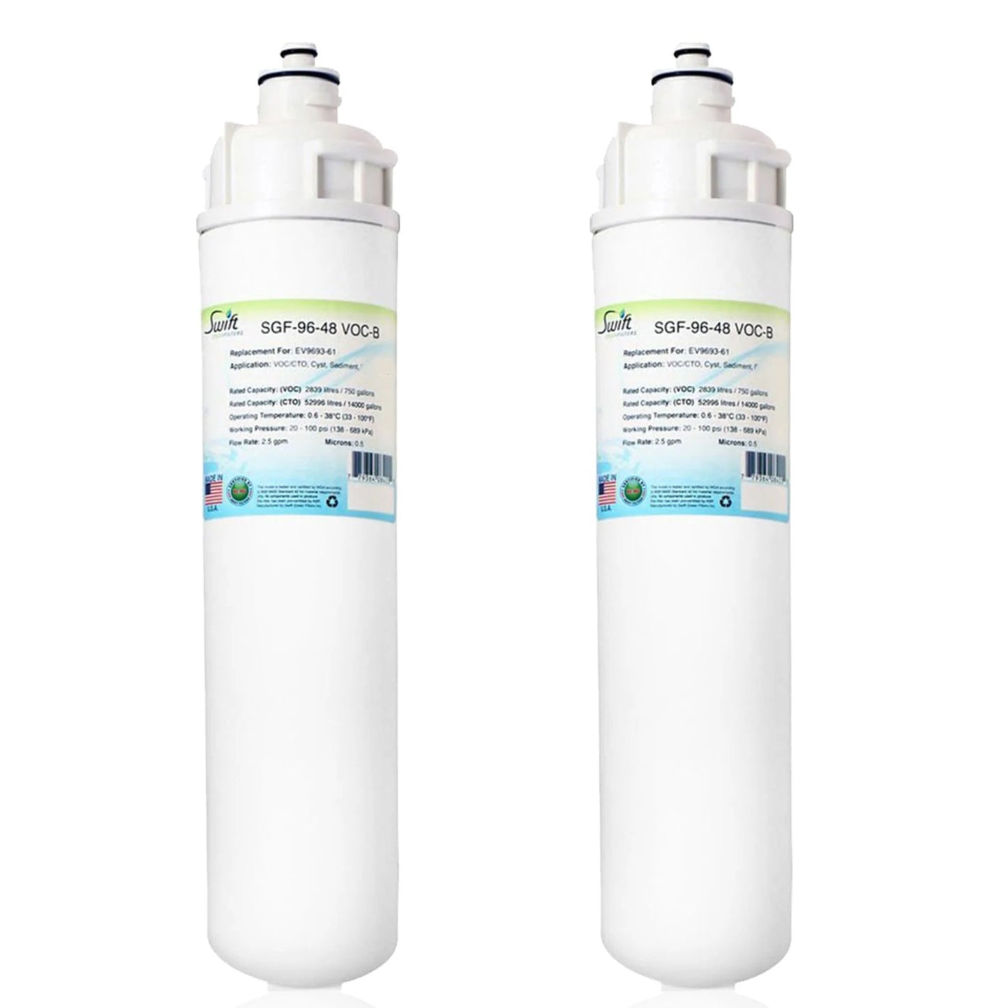 Swift Green Filters SGF-96-48 VOC-B Compatible Commercial Water Filter for EV9693-61, Made in USA