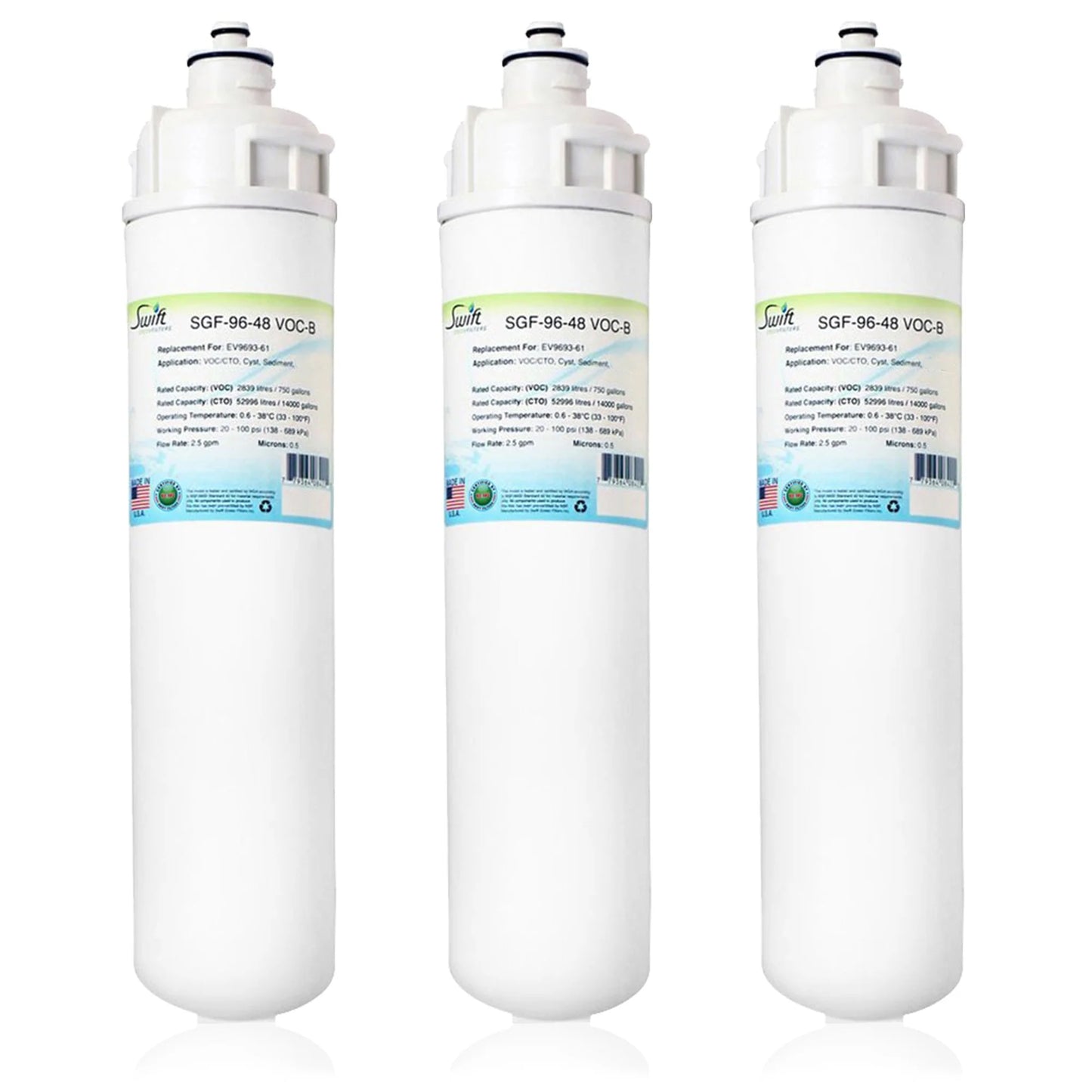 Swift Green Filters SGF-96-48 VOC-B Compatible Commercial Water Filter for EV9693-61, Made in USA