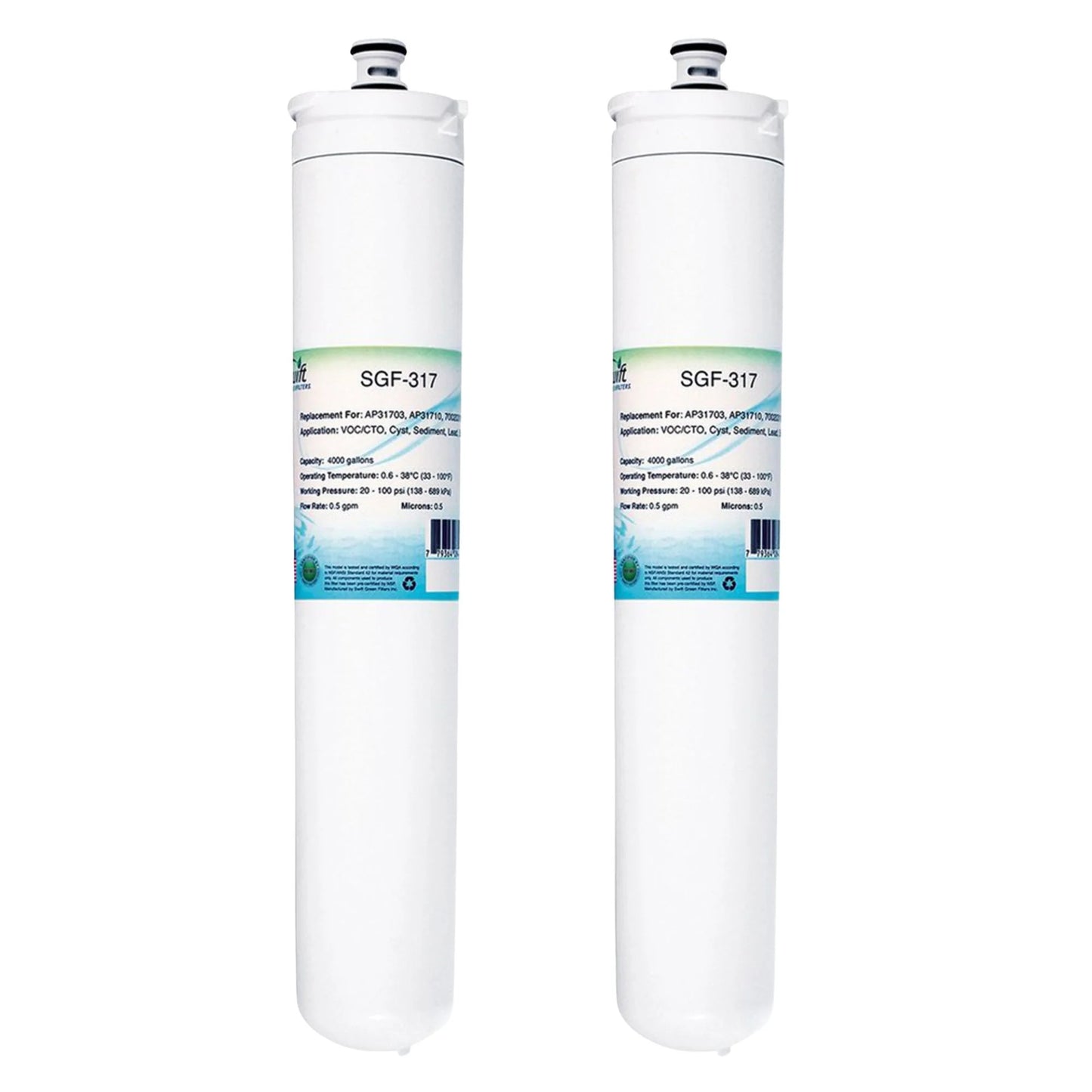 Swift Green Filters SGF-317 Compatible Commercial Water Filter for 3M AP31703, AP31710 , Made in USA