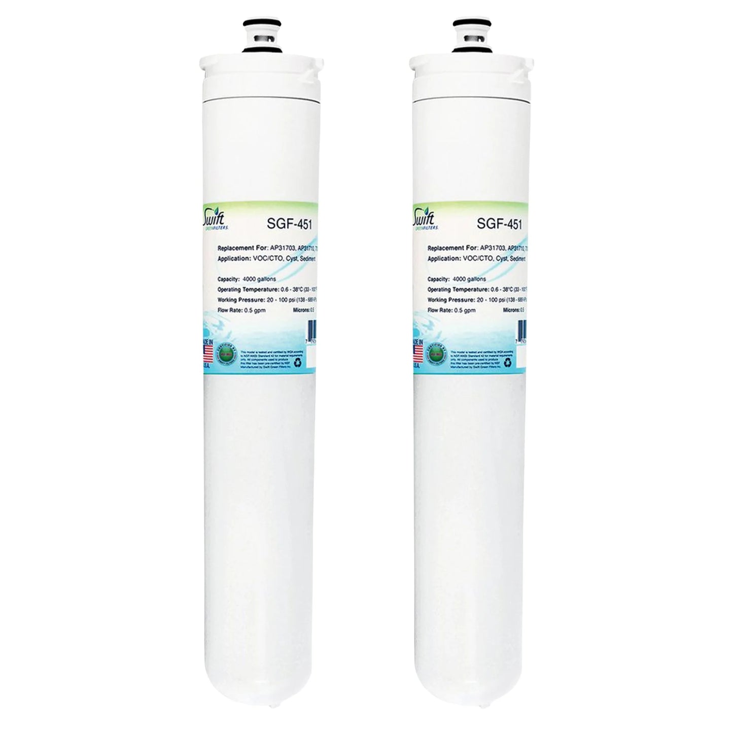 Swift Green Filters SGF-451 Compatible Commercial Water Filter for CS-452, CS-450, CS-562, CS-522, CS-451, OCS 5553629 , Made in USA