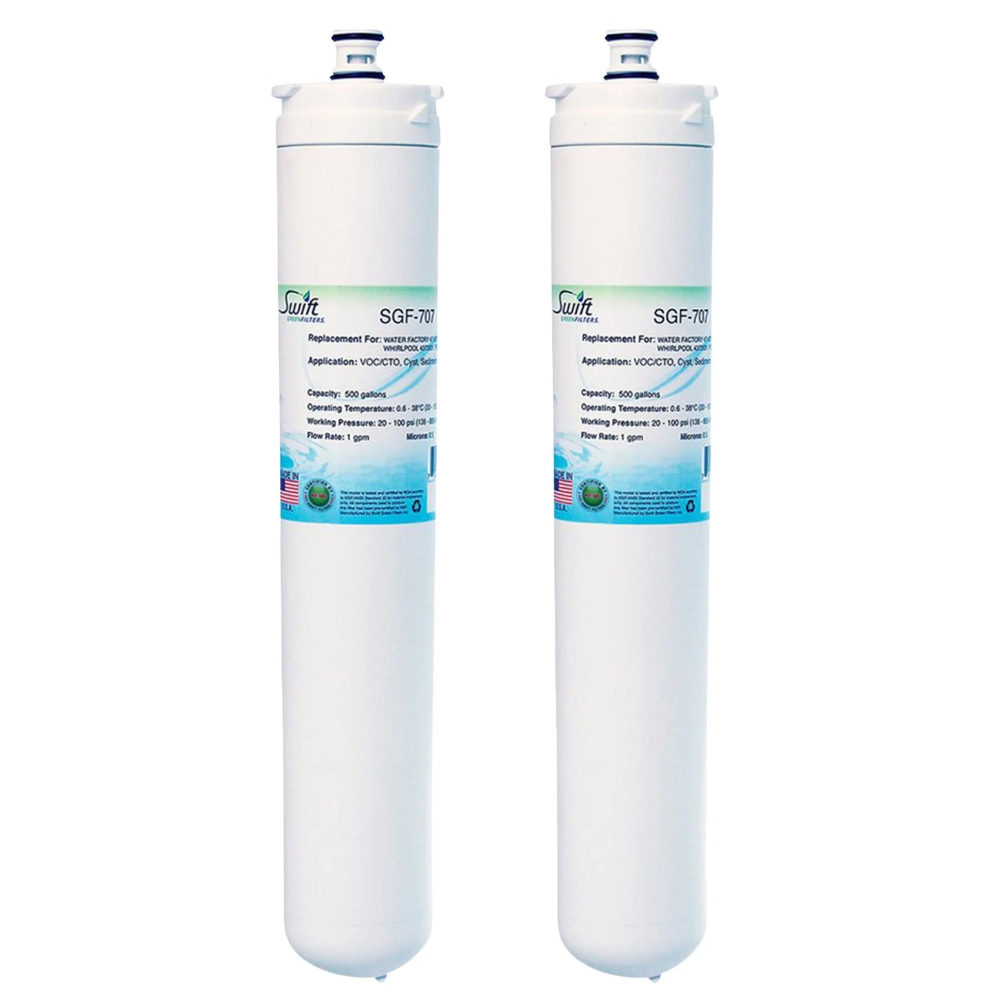 Swift Green Filters SGF-707 Compatible Commercial Water Filter for 47-55707G2, 47-55707CM, WHIRLPOOL 4373531, PSQC-2 , Made in USA