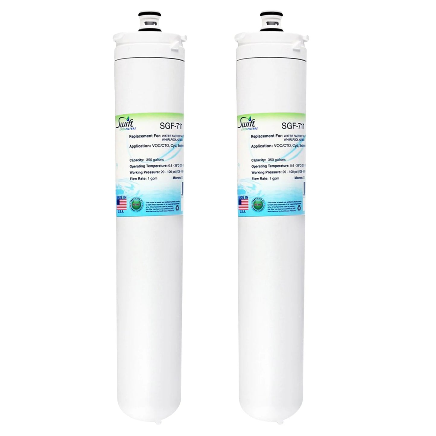 Swift Green Filters SGF-711 Compatible Commercial Water Filter for 47-55710G2, 47-55708G2, 47-55708CM, 3MROP414, 5558203 , Made in USA