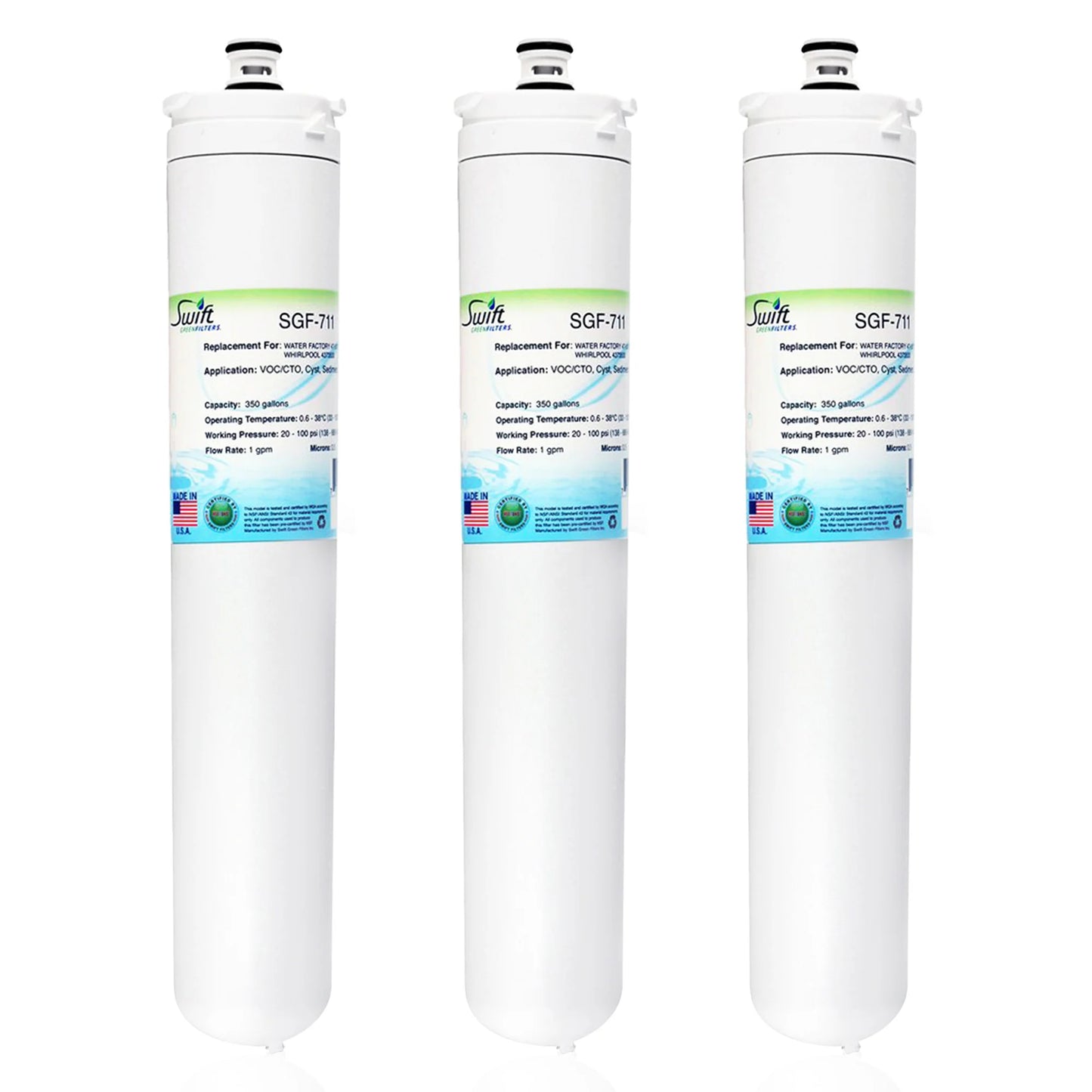 Swift Green Filters SGF-711 Compatible Commercial Water Filter for 47-55710G2, 47-55708G2, 47-55708CM, 3MROP414, 5558203 , Made in USA