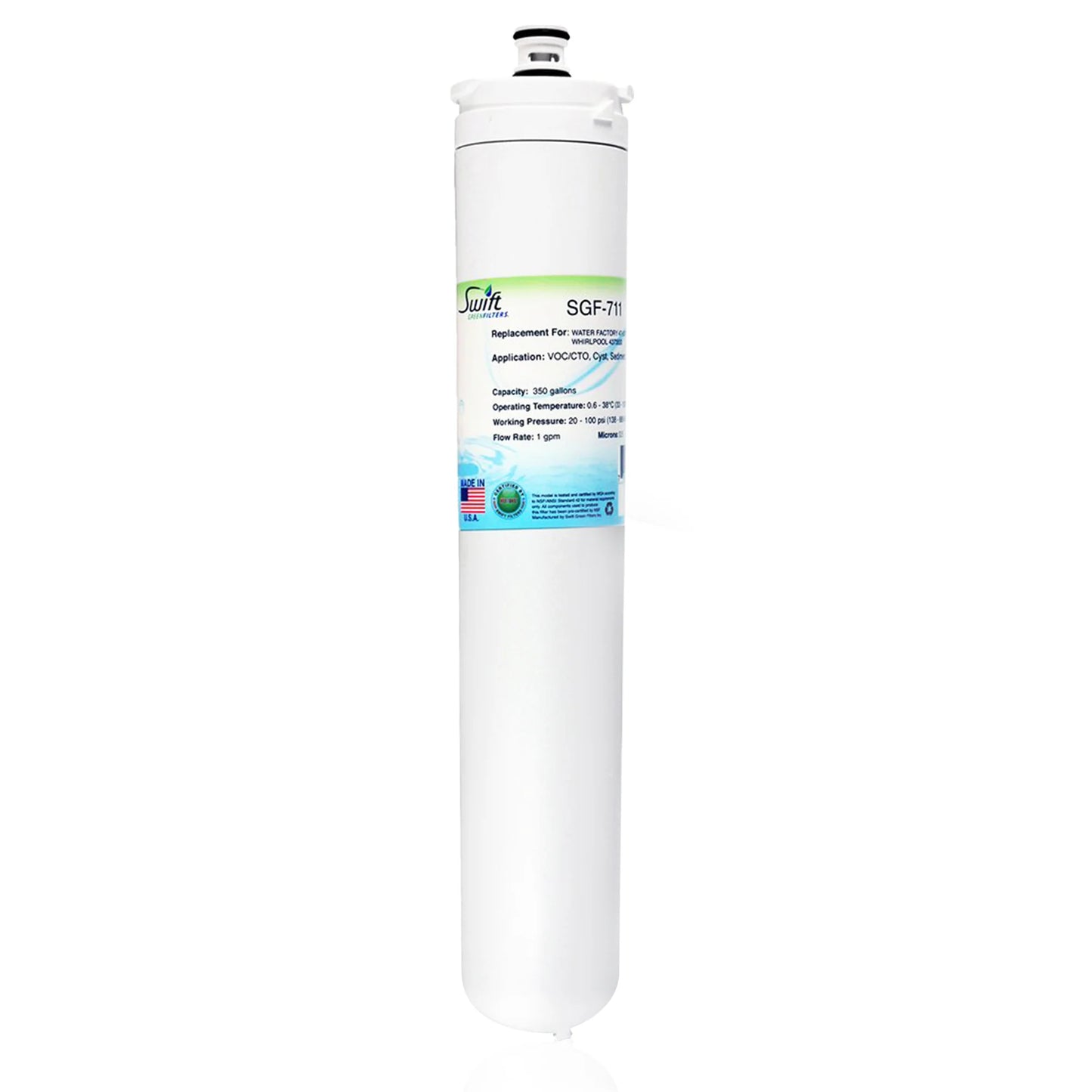 Swift Green Filters SGF-711 Compatible Commercial Water Filter for 47-55710G2, 47-55708G2, 47-55708CM, 3MROP414, 5558203 , Made in USA