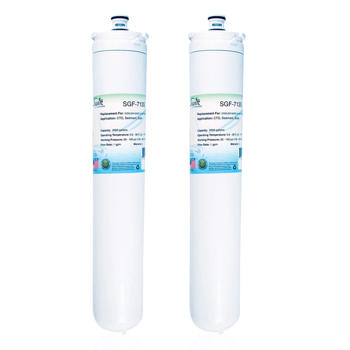 Swift Green Filters SGF-713S Compatible Commercial Water Filter for 47-55713CM, PSQC1 , Made in USA