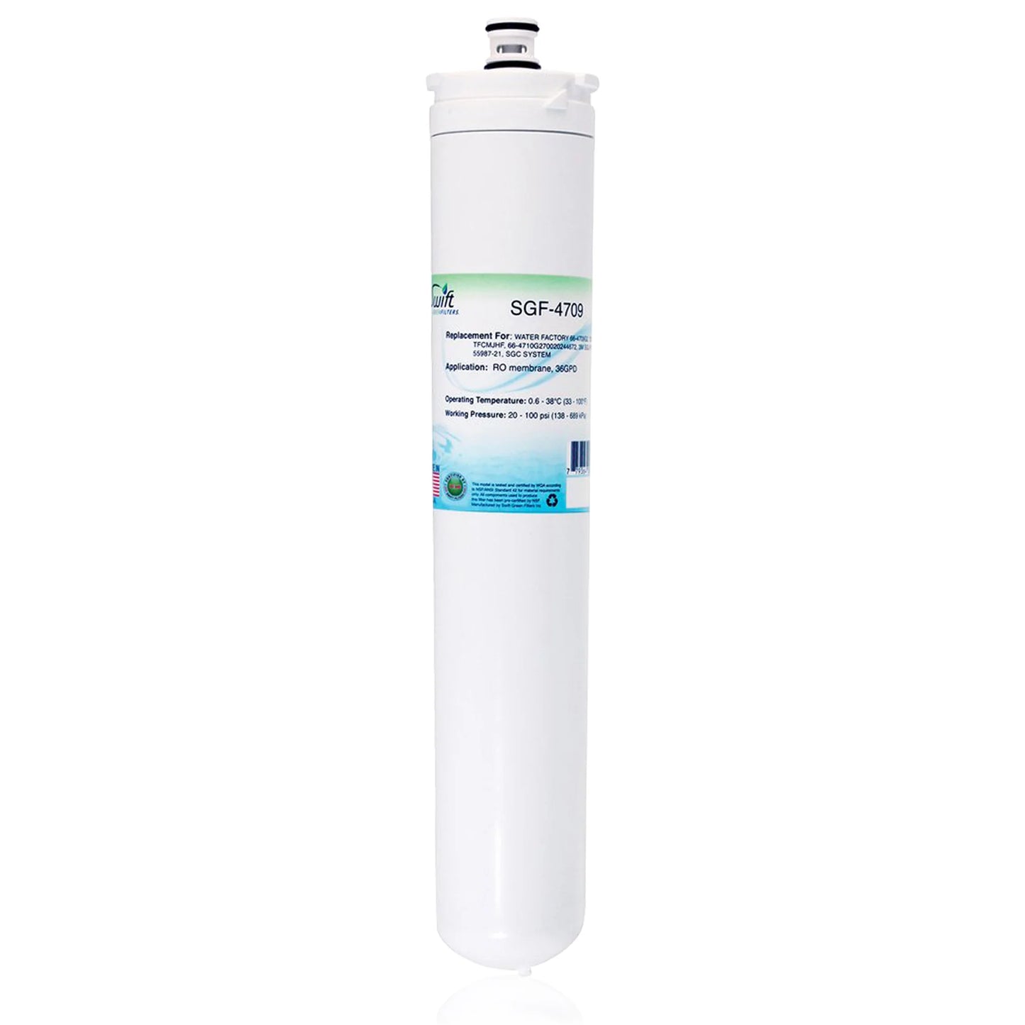 Swift Green Filters SGF-4709 Compatible Commercial Water Filter for 66-4709G2, 70020043306, TFCMJHF, 66-4710G270020244672 , Made in USA