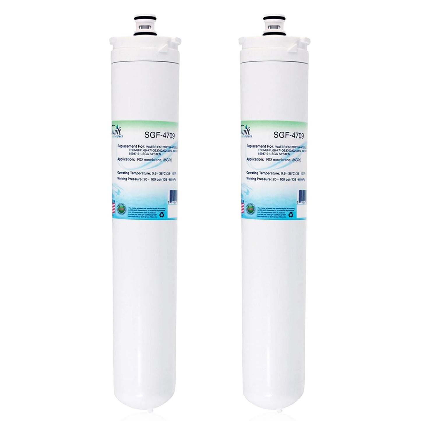 Swift Green Filters SGF-4709 Compatible Commercial Water Filter for 66-4709G2, 70020043306, TFCMJHF, 66-4710G270020244672 , Made in USA