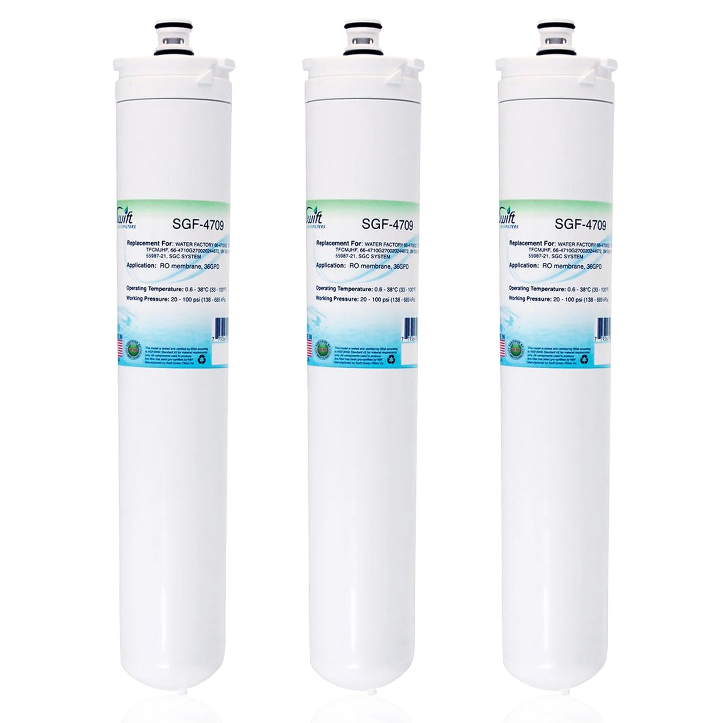 Swift Green Filters SGF-4709 Compatible Commercial Water Filter for 66-4709G2, 70020043306, TFCMJHF, 66-4710G270020244672 , Made in USA