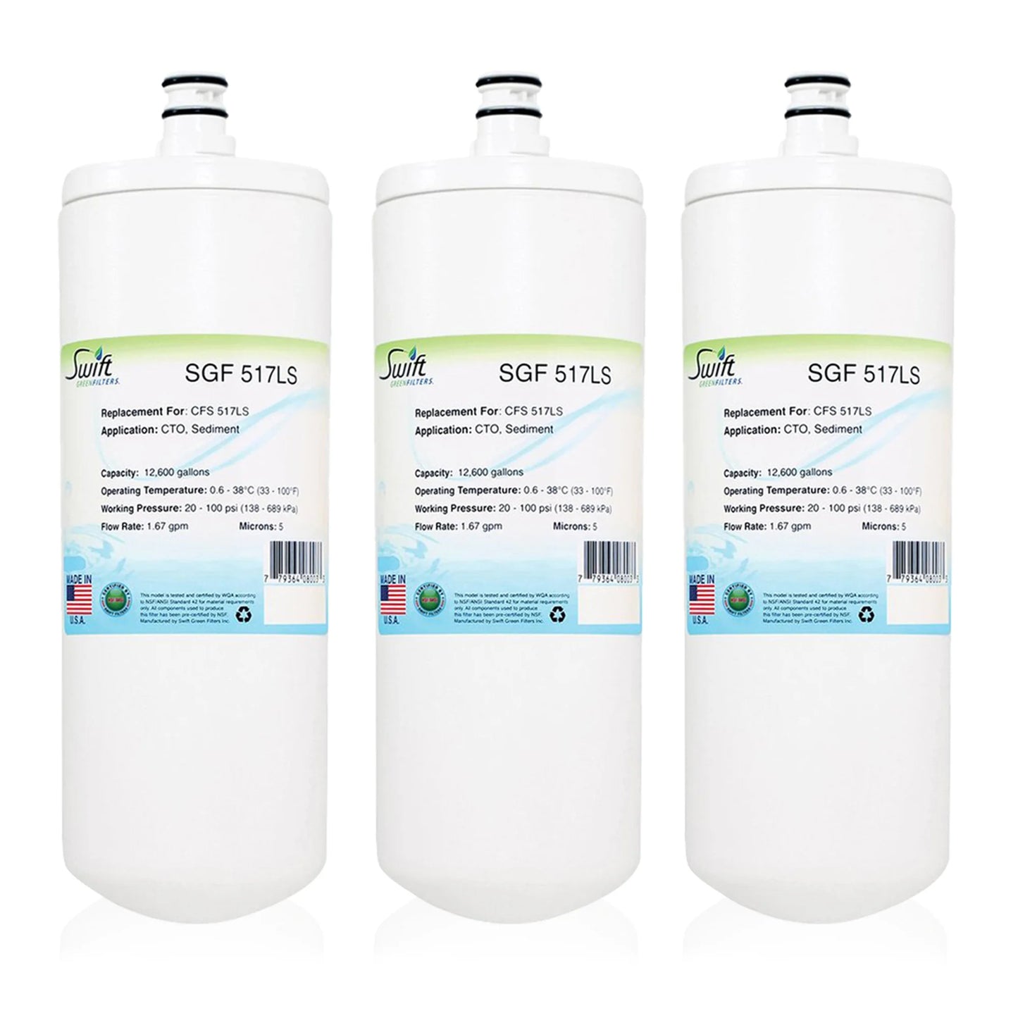 Swift Green Filters SGF-517LS Compatible Commercial Water Filter for  CFS 517LS , Made in USA