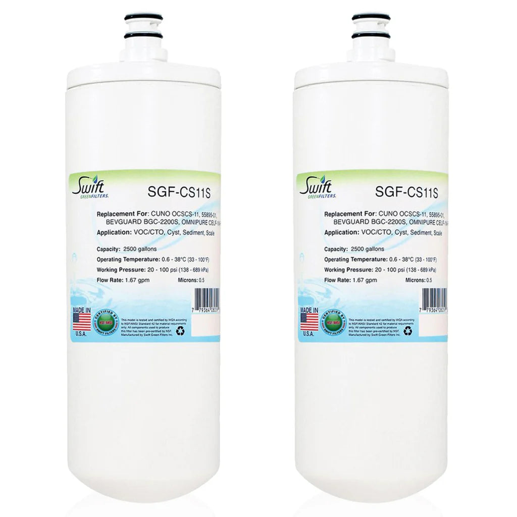 Swift Green Filters SGF-CS11S Compatible Commercial Water Filter for 55895-01, BEVGUARD BGC-2200S, CELF-1M-P ,  Made in USA