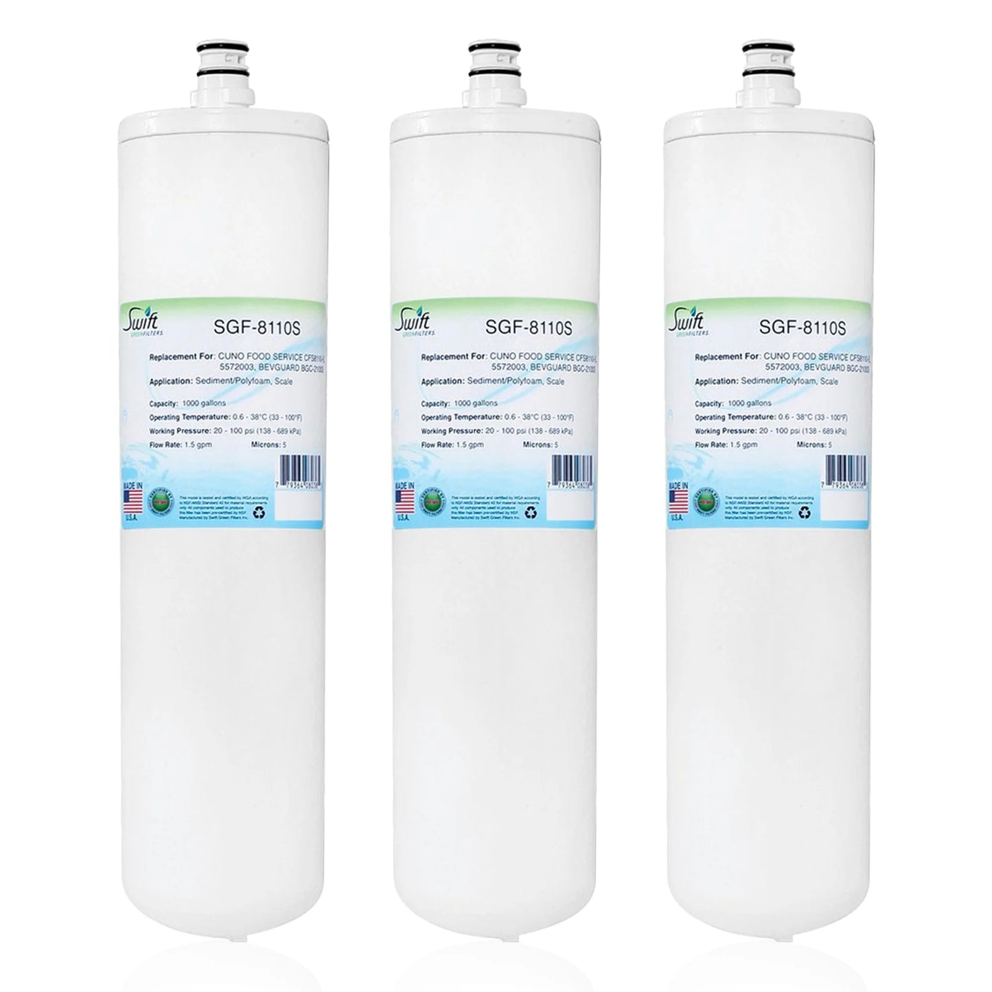 Swift Green Filters SGF-8110S Compatible Commercial Water Filter for 3M AP31703, AP31710 Made in USA