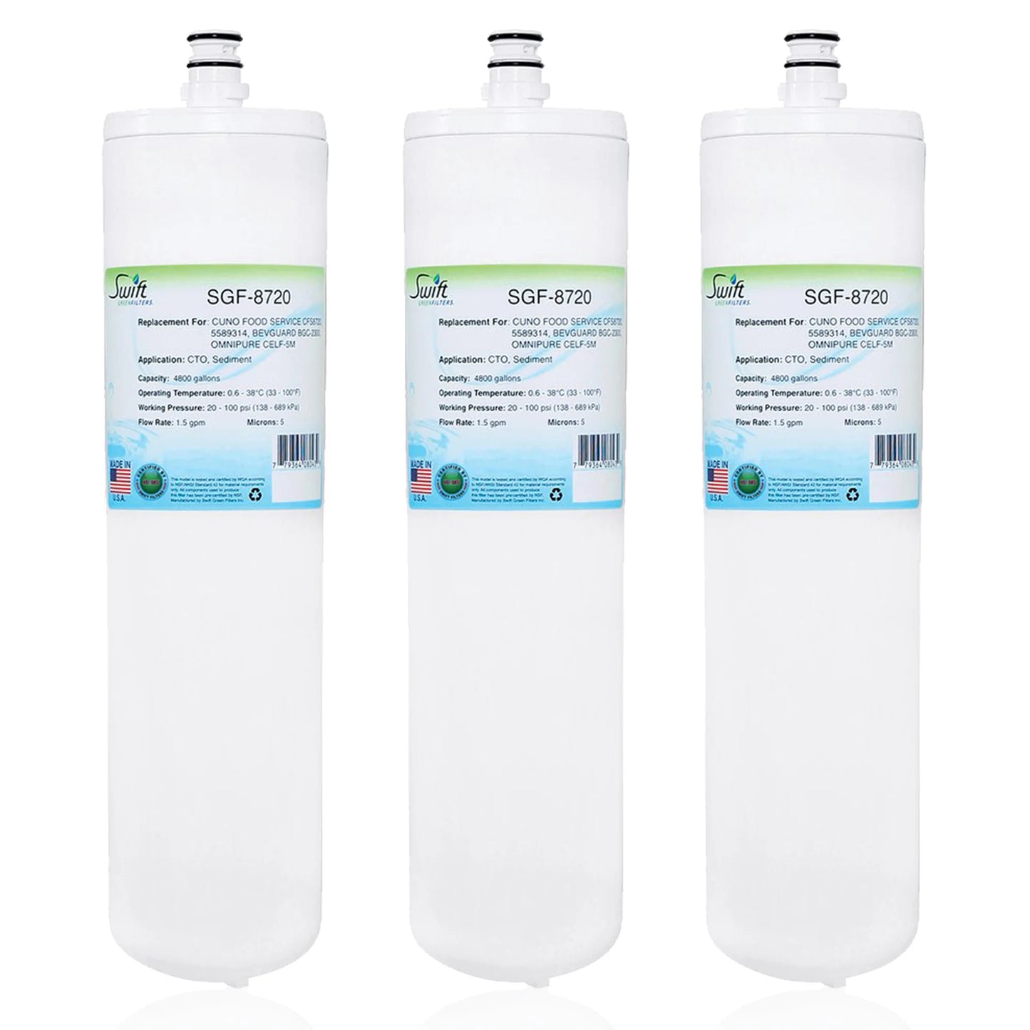 Swift Green Filters SGF-8812X Compatible Commercial Water Filter for CFS8812X, 5601101, BGC-2200, BGC-2200S , Made in USA