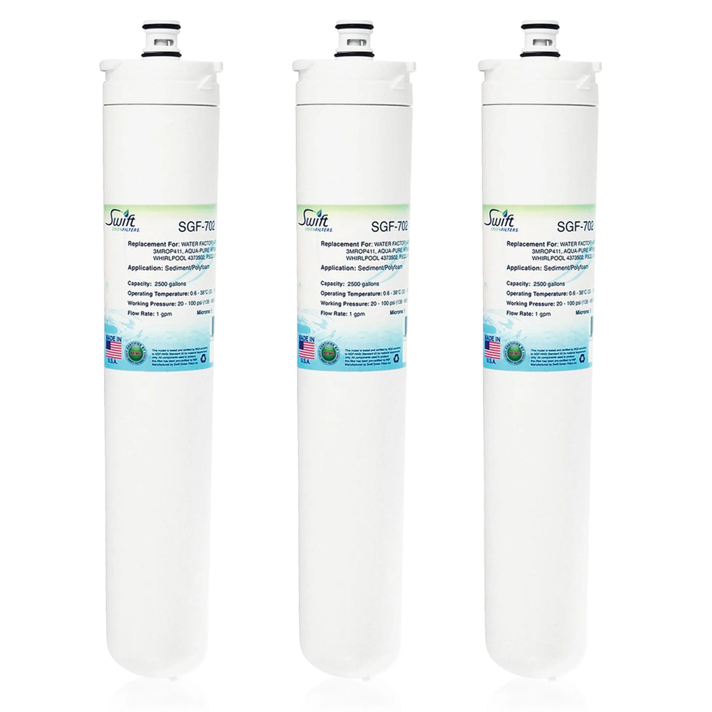 Swift Green Filters SGF-702 Compatible Commercial Water Filter for 47-55712G2, 3MROP411 , Made in USA