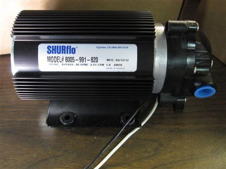 8005-991-820 $259 ea SHURflo Pump PMP RO 24VAC 45PSI BYP