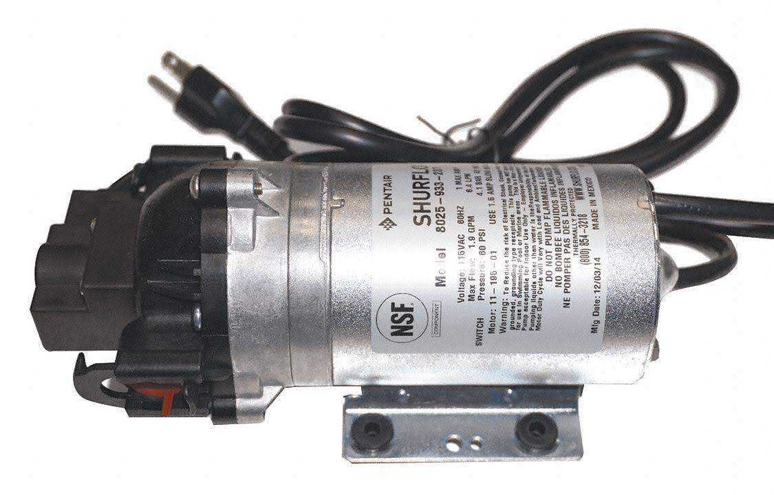 8025-933-237 $274 8025-933-237 SHURflo PMP 115V 60 PSI NO/BY W/ BP