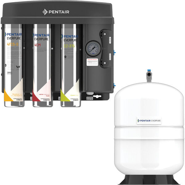 EV9975-56 Everpure EZ-RO 375/5G Reverse Osmosis System with White 5 Gallon Tank - 375 GPD