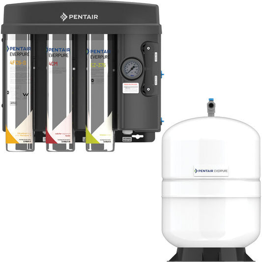 EV9975-57 Everpure EZ-RO 375/10G Reverse Osmosis System with White 10 Gallon Tank - 375 GPD