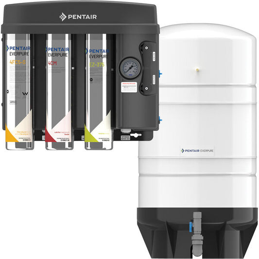 EV9975-58 Everpure EZ-RO 375/16G Reverse Osmosis System with White 16 Gallon Tank - 375 GPD
