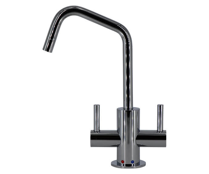MT1821-NL Mountain HOT / COLD Faucet with Contemporary Round Body & Handles (120° Spout) (**Color Options Available)