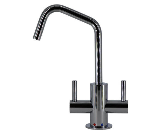 MT1821-NL Mountain HOT / COLD Faucet with Contemporary Round Body & Handles (120° Spout) (**Color Options Available)