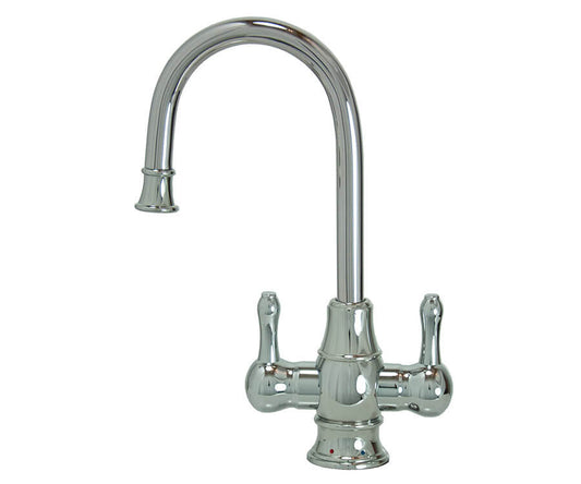 MT1851-NL Mountain HOT / COLD Faucet w/ Traditional Curved Body & Curved Handles (**Color Options Available)