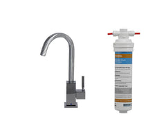 MT1883FIL-NL Mountain COLD Faucet w/ Contemporary Round Body & Handle (90° Spout)(**Color Options Available)