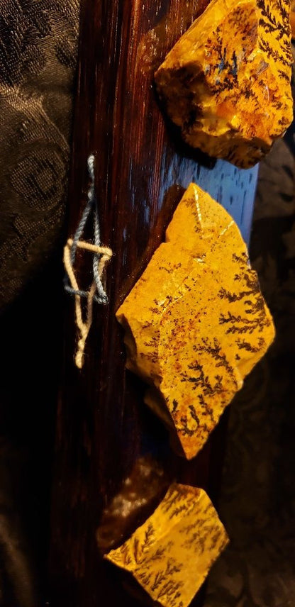 Natural "SNE" Stone Mezuzah "SNE" Mezuzah #2 40CM ( Large ) Dark Brown HardWood