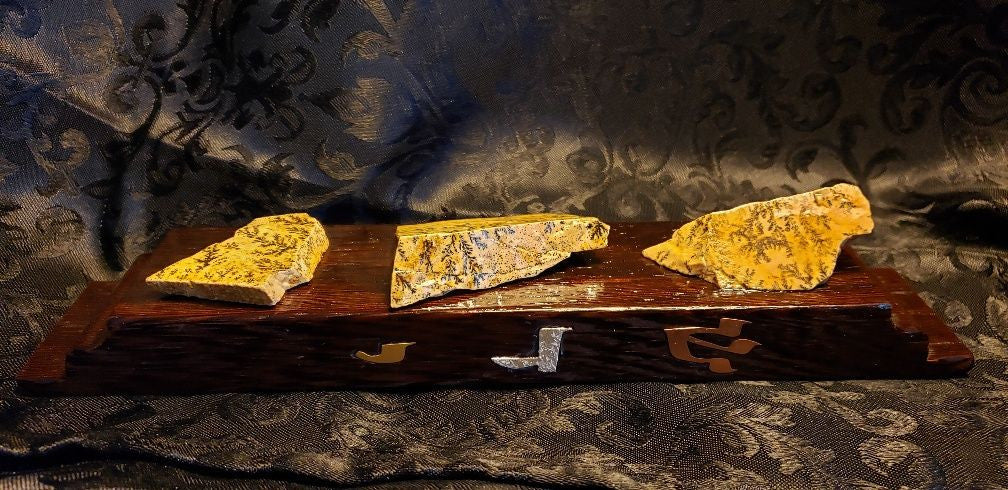 Natural "SNE" Stone Mezuzah "SNE" Mezuzah #3 40CM ( Large ) Dark Brown HardWood