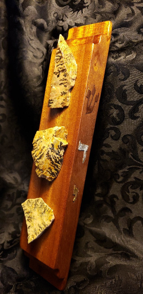 Natural "SNE" Stone Mezuzah "SNE" Mezuzah #1 40CM ( Large ) Blonde HardWood