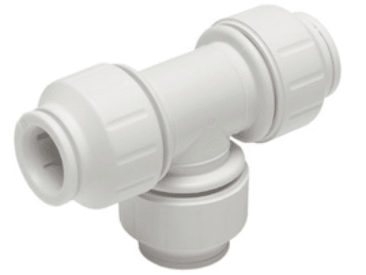 PEI0236 / John Guest 1" x 1" x 1" CTS Union Tee (White Polypropylene)