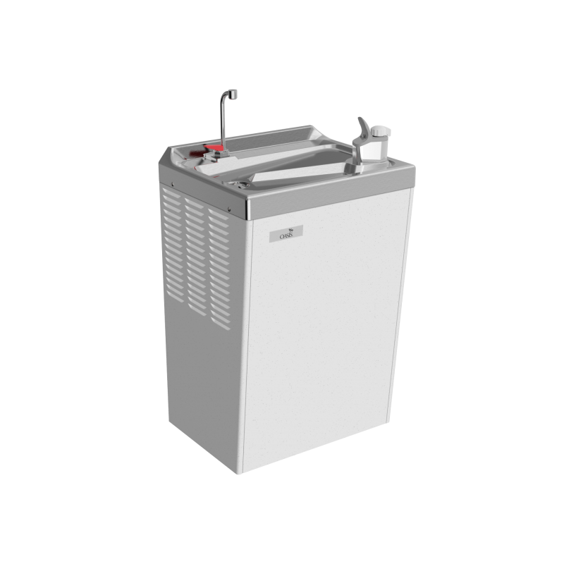 500706 # PLF14MH $1798 Oasis STAINLESS STEEL HOT 'N COLD On-A-Wall Cooler