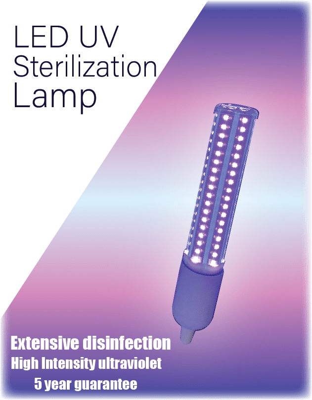 LED UV Covid-KIll Light Air Purifier AC/HVAC Coil,120/230V Plug-In